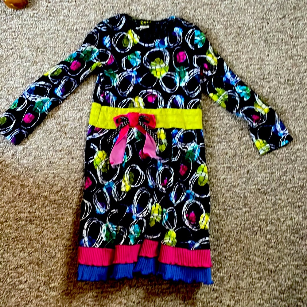 ZaZa Couture colorful long sleeve Dress